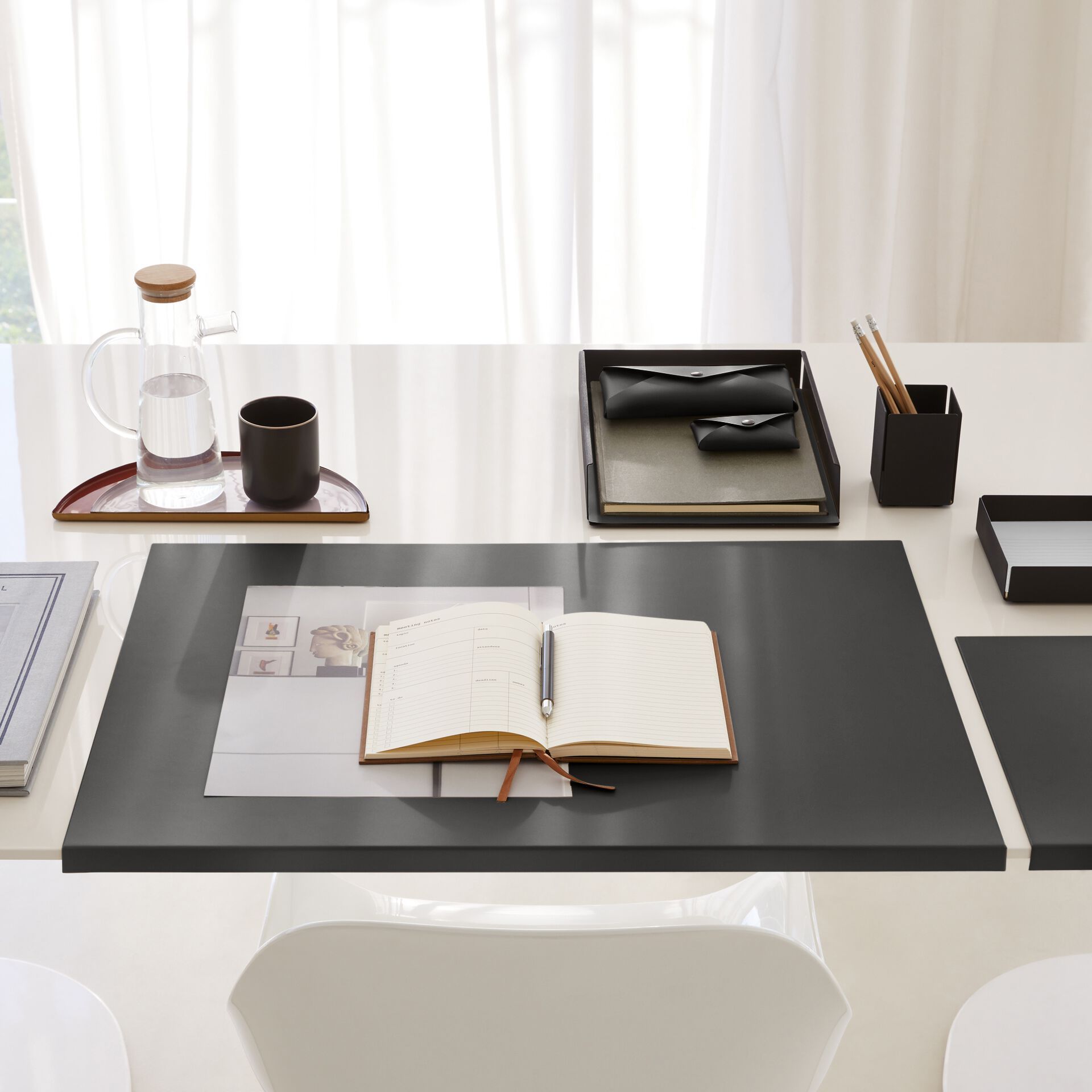 Лоток для документов из нержавеющей стали и кожи EGLOOH Муар ARCH-00027153 - Вид №27