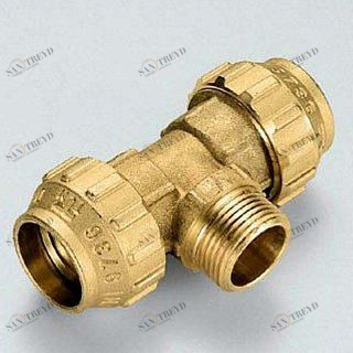 Тройник НР 32х1"х32 для ПНД труб TIEMME 3400068