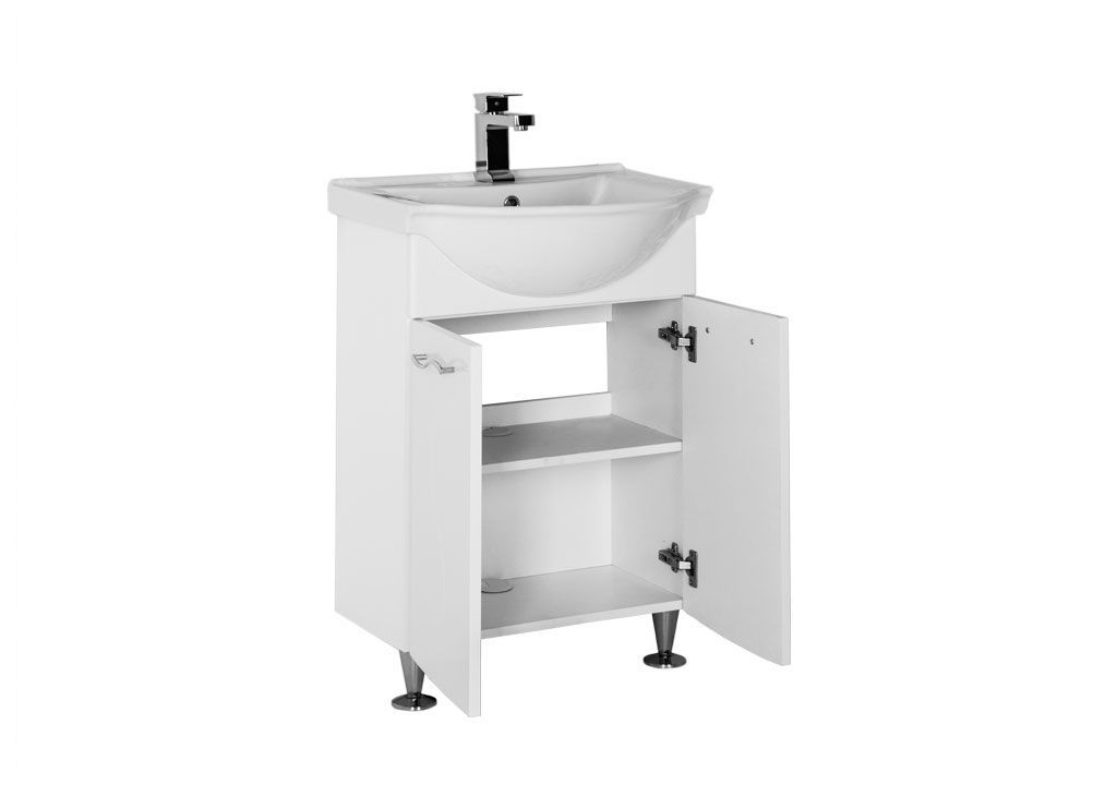 Тумба с раковиной Aquanet Моника 60 белый 0018676900183022 - Вид №1