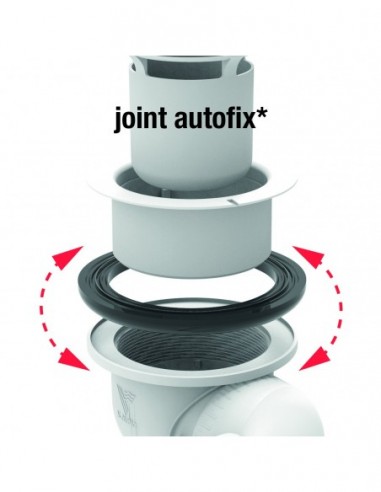 554000 000 00  Душевой трап Д. 90 мм, металлическая крышка Д. 120 мм, уплотнение autofix, выход вертикальный, NC, хромированный Valentin Хром  - Вид №2