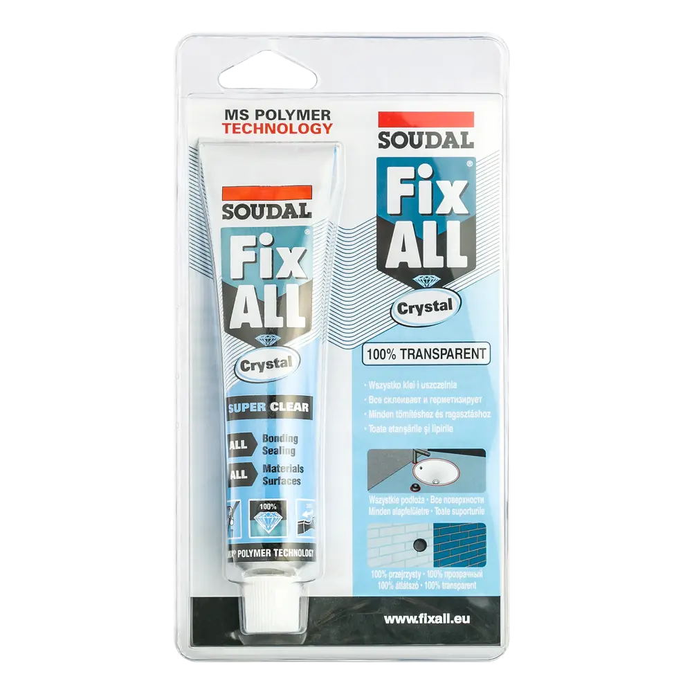 Клей-герметик Fix all crystal бесцветный 80 мл Soudal STLM-2018591 - Вид №1