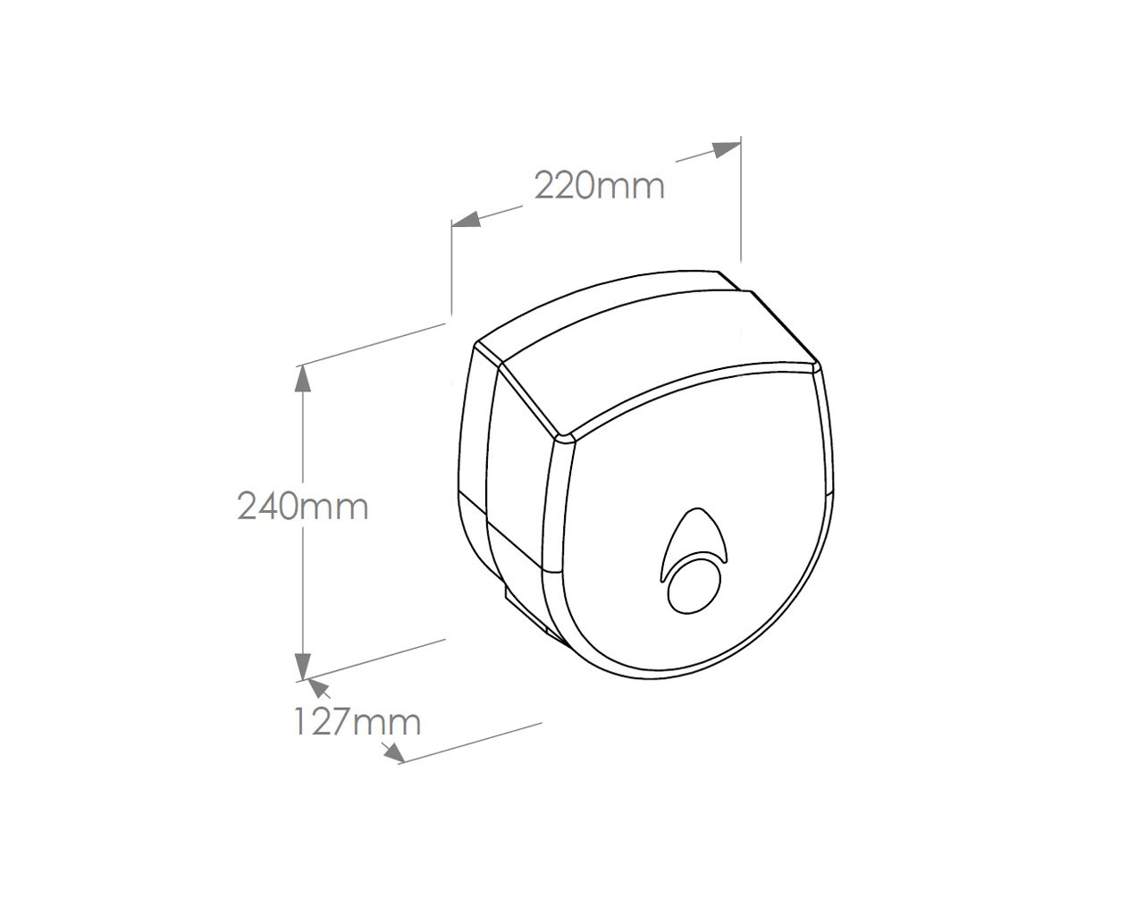 BCB201 Держатель туалетной бумаги COMO, пластик АБС, белый Merida  - Вид №1