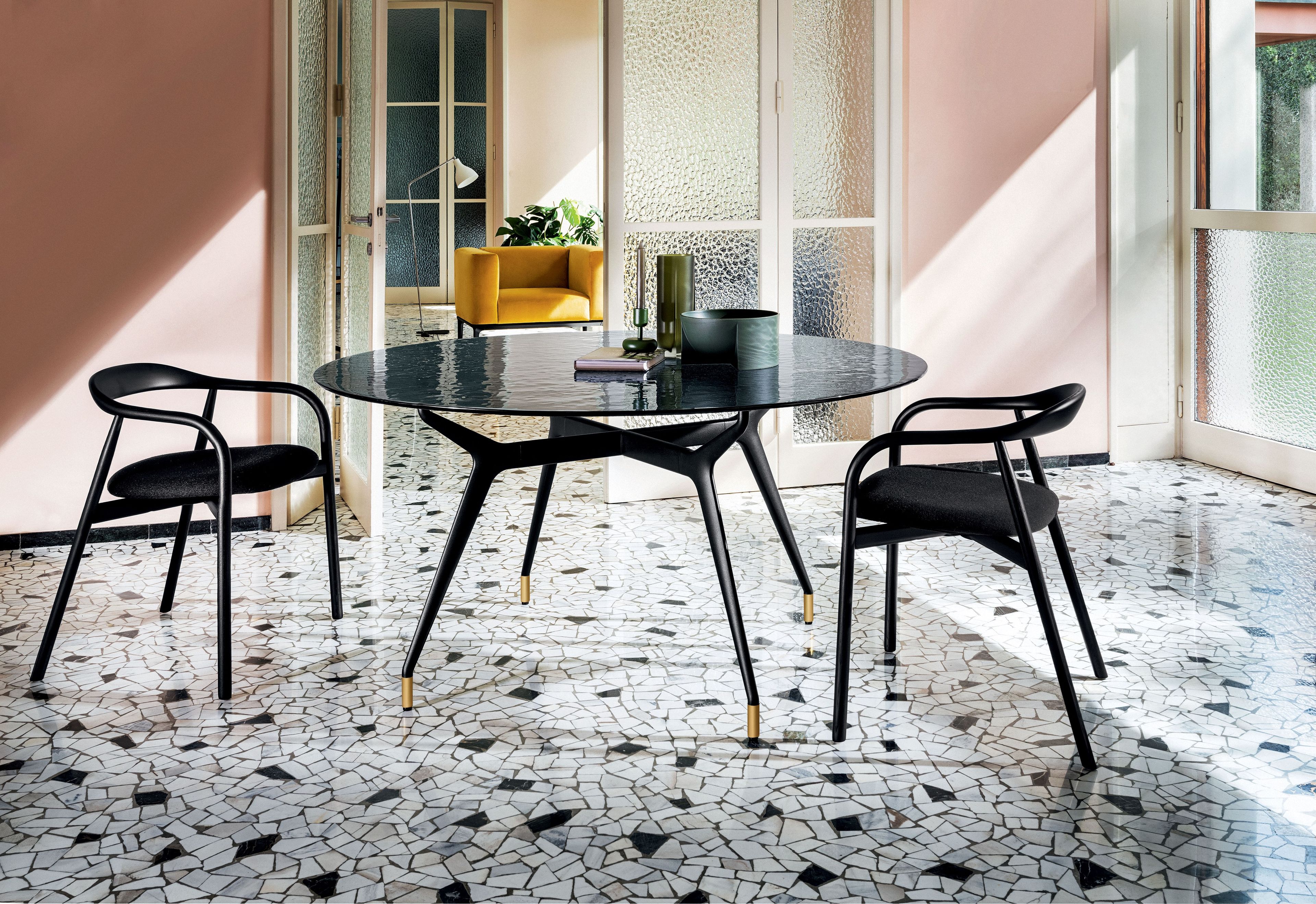 Круглый обеденный стол из алюминия и стекла Sovet Italia Arkos ARCH-00143842 - Вид №8