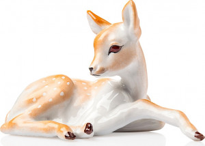 10617394 Мануфактуры Гарднеръ в Вербилках Скульптура "Оленёнок" 7 см (рестайлинг) Фарфор, Керамика
