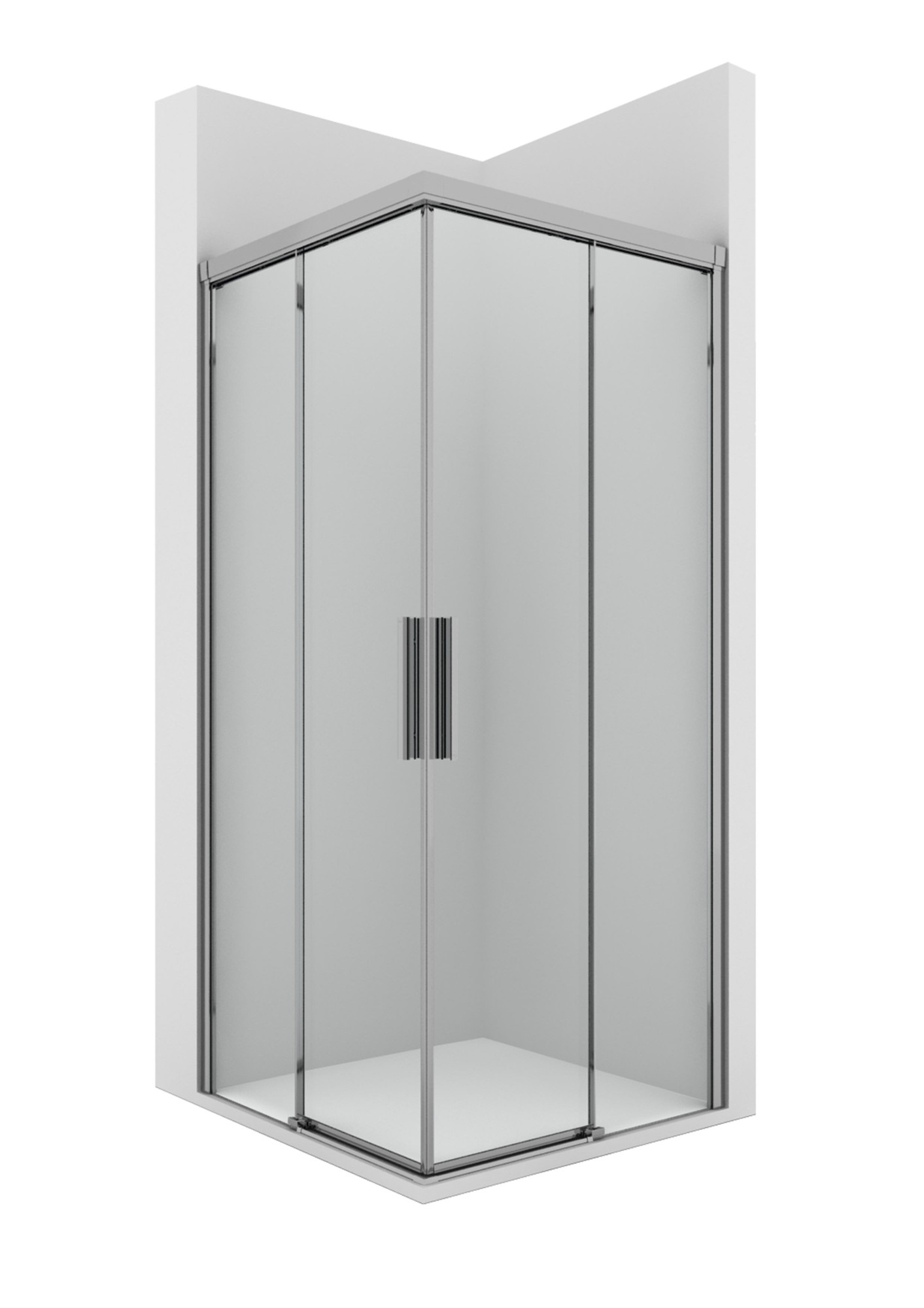 AM280......... 2L2 - Угловой душ с 2 раздвижными створками + 2 стационарными ROCA Fusion