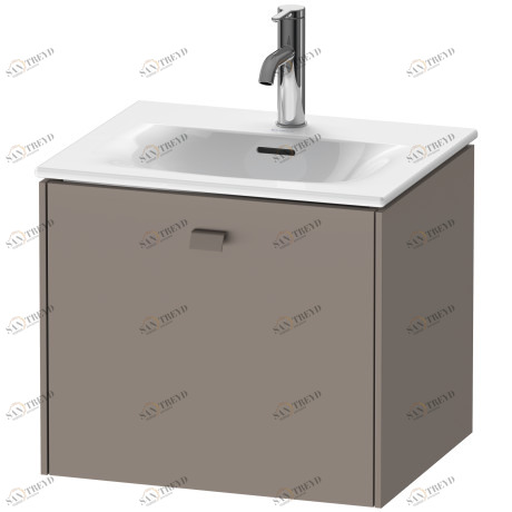 BR420904343 Тумбочка подвесная Brioso #BR4209 520 x 419 мм Базальт матовый, декор Duravit