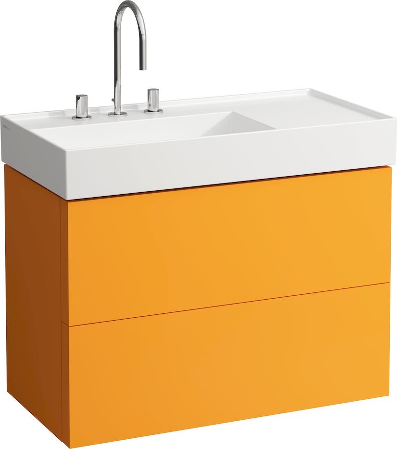 H4076180336401 Шкафчик под раковину, 2 ящика, включает в комплект органайзер, для раковины с полочкой справа 810338 LAUFEN PRO - Вид №3