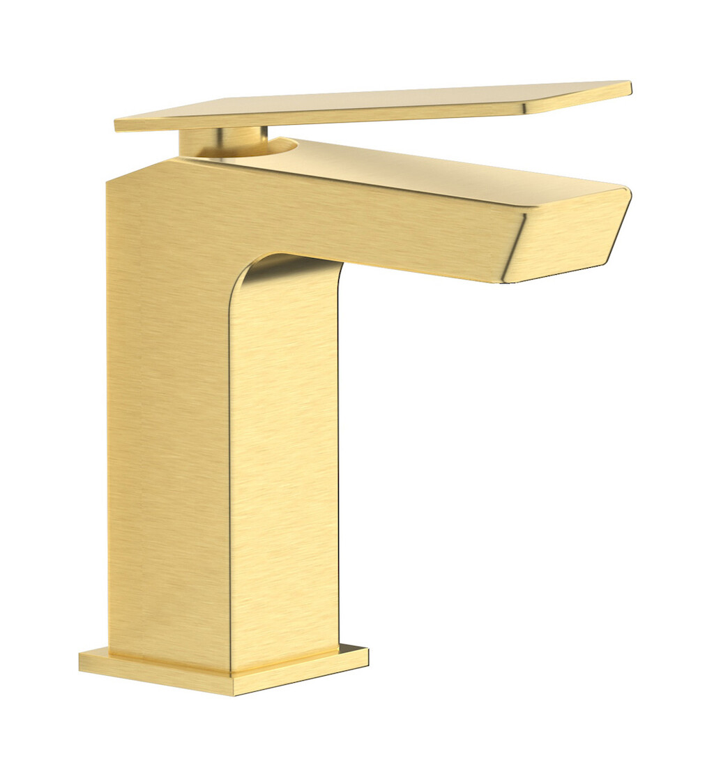 Минисмеситель для раковины на 1 отверстие в комплекте с донным клапаном WE ARE IB k3201is Brushed Pale Gold K3