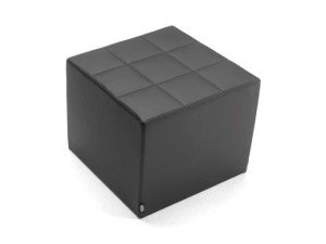 Кожаный квадратный пуф