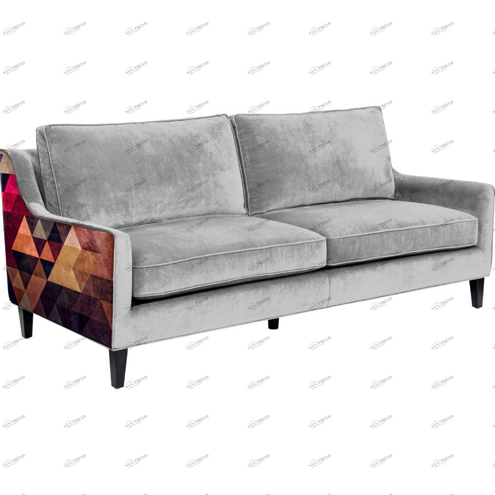 Диван Triangle Silver by James Soares прямой серый ICON DESIGNE TRIANGLE 096830 Серый 