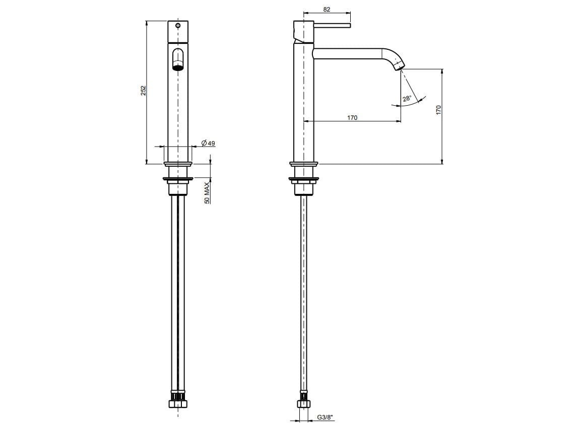 Однорычажный смеситель для раковины Rubinetterie Frattini Pepe XL ARCH-00073877 - Вид №11
