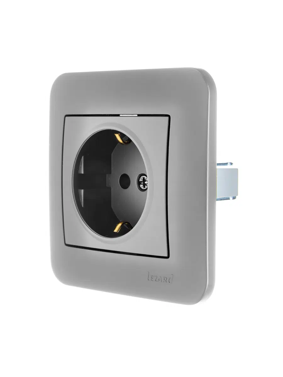 ASTI Розетка с/з ПБТ платина LEZARD 7081-3535-122B