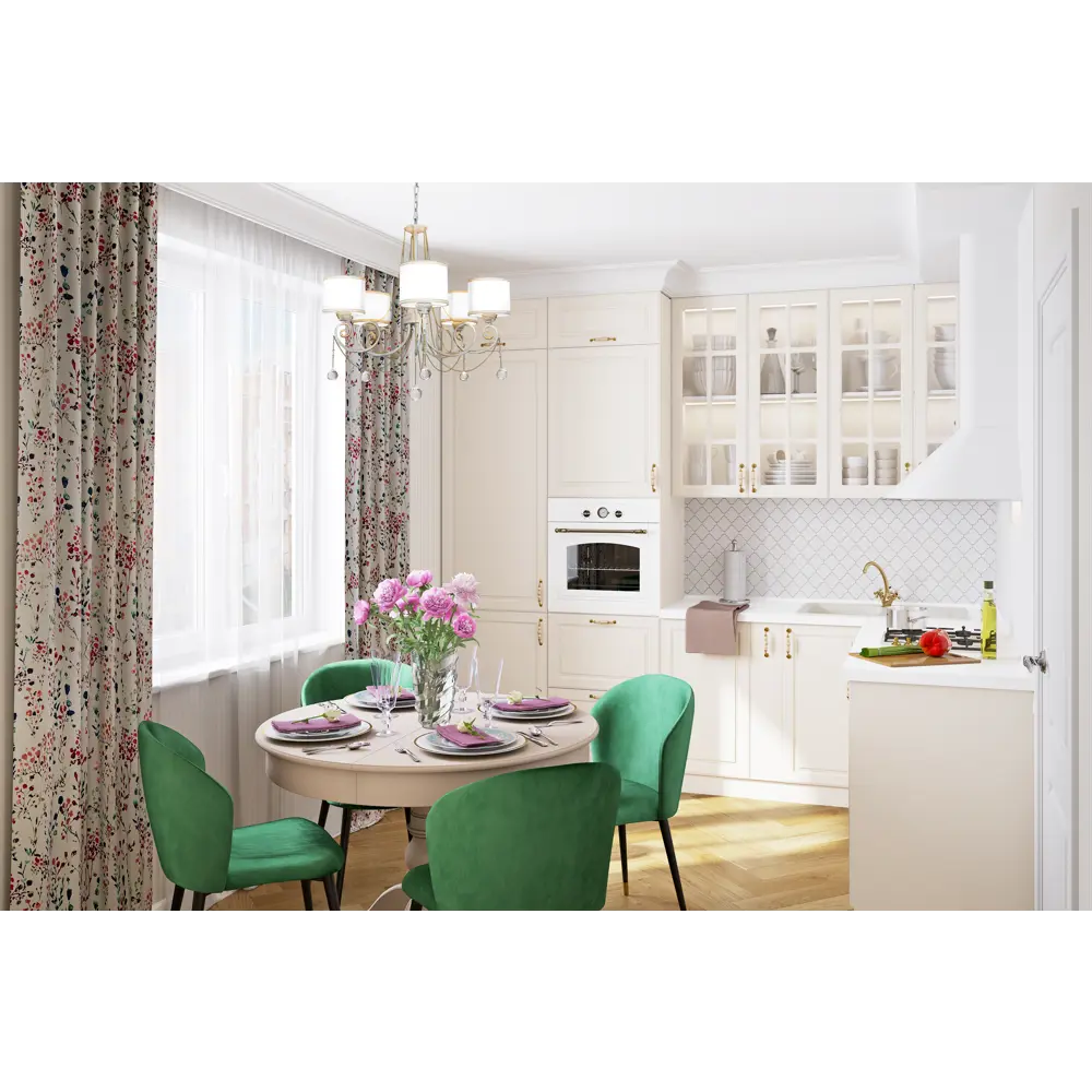 Фасад для кухонного ящика KONSENSA Оксфорд 40x13 см белый МДФ 89366042 STLM-1564567 - Вид №5