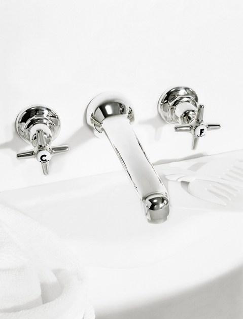 RUBINETTERIE STELLA Смеситель для умывальника настенный на 3 отверстия Italica It01000 - Вид №1