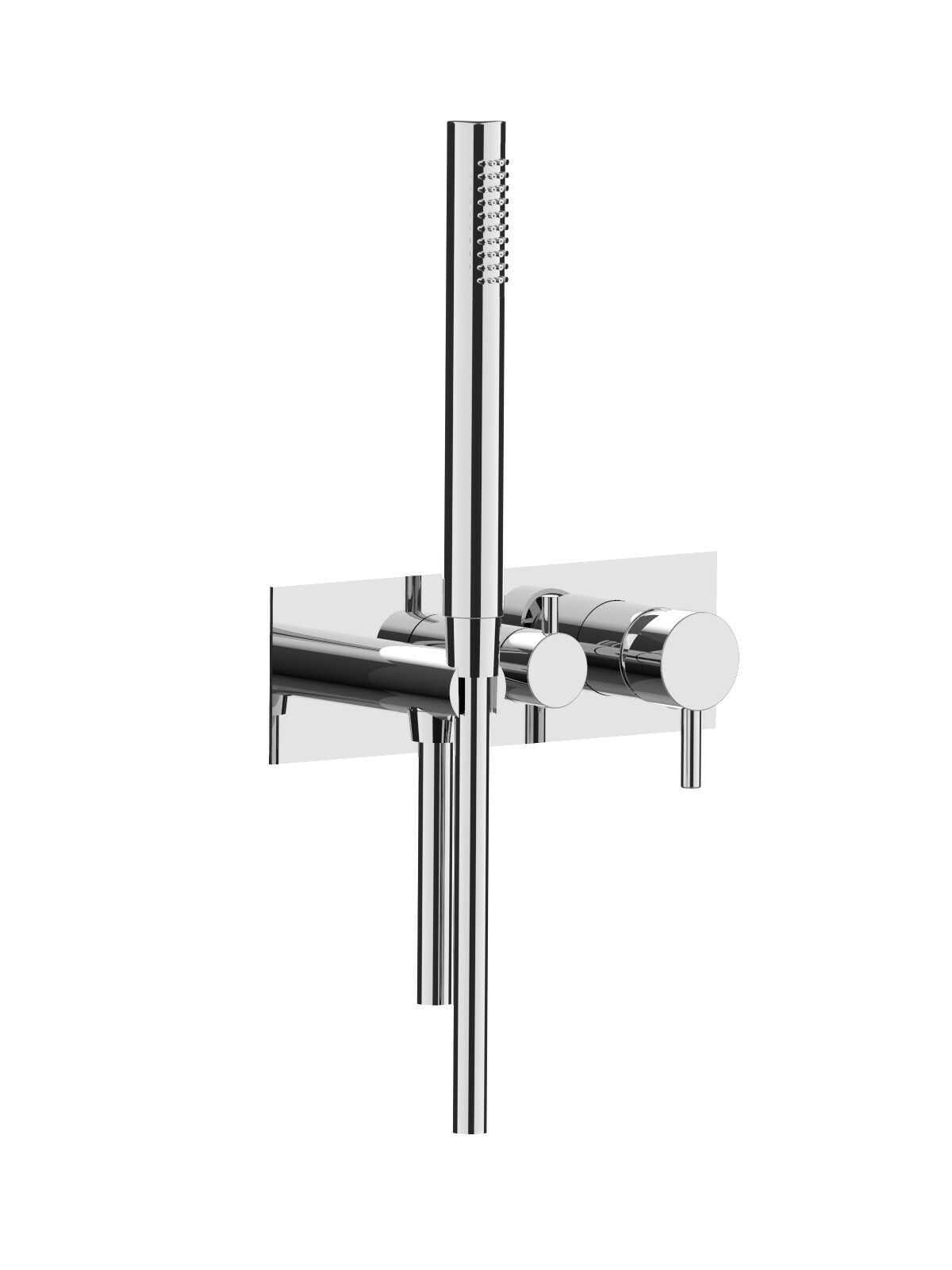 Настенный смеситель для ванны с 3 отверстиями и ручным душем Rubinetterie Frattini отдельная эстетика ARCH-00136591 - Вид №1