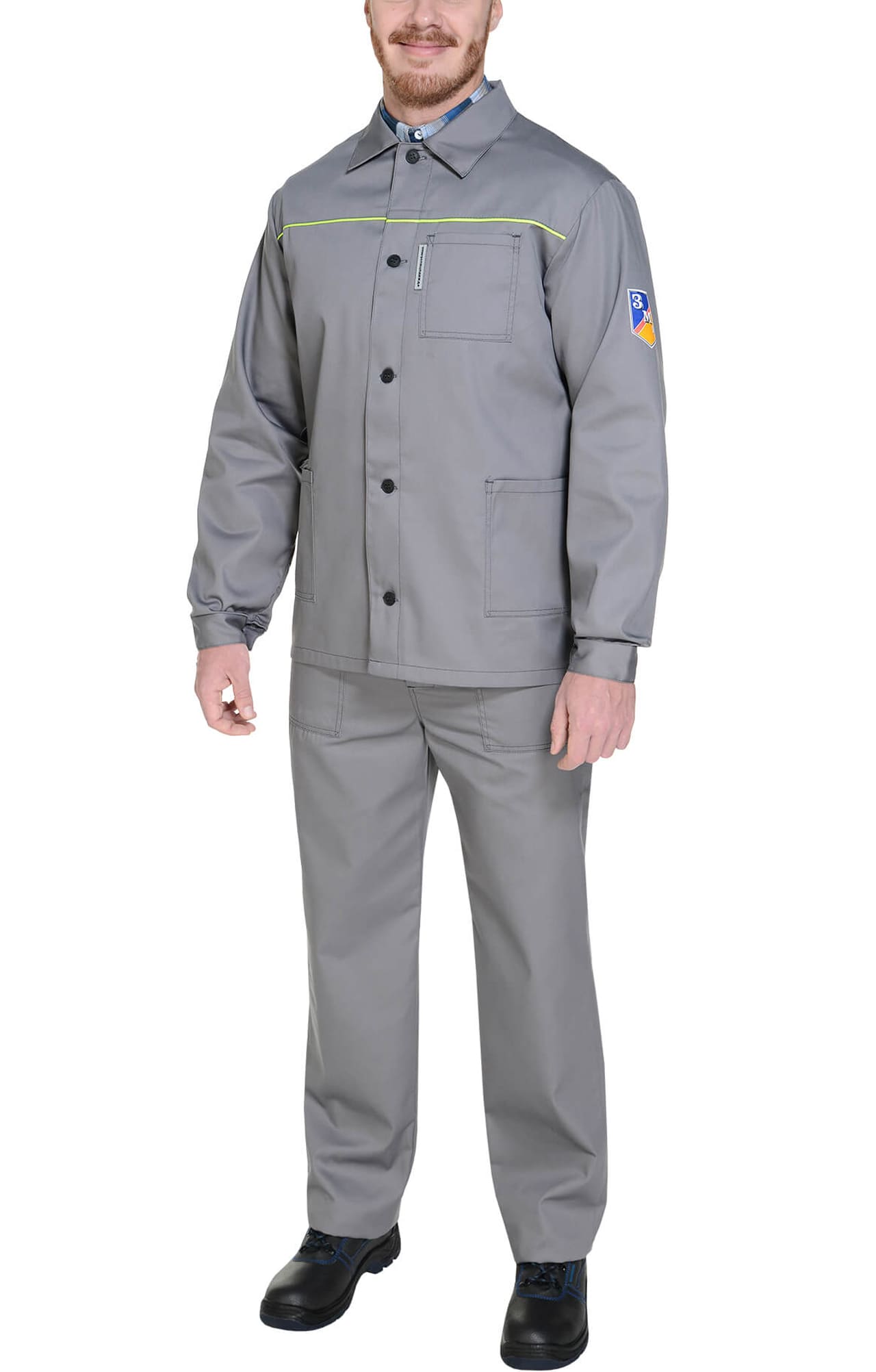 65435 Костюм "Труд" рабочий темно-серый  Летняя спецодежда  размер 60-62/182-188  - Вид №9