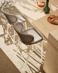 Высокий садовый стул из морской веревки