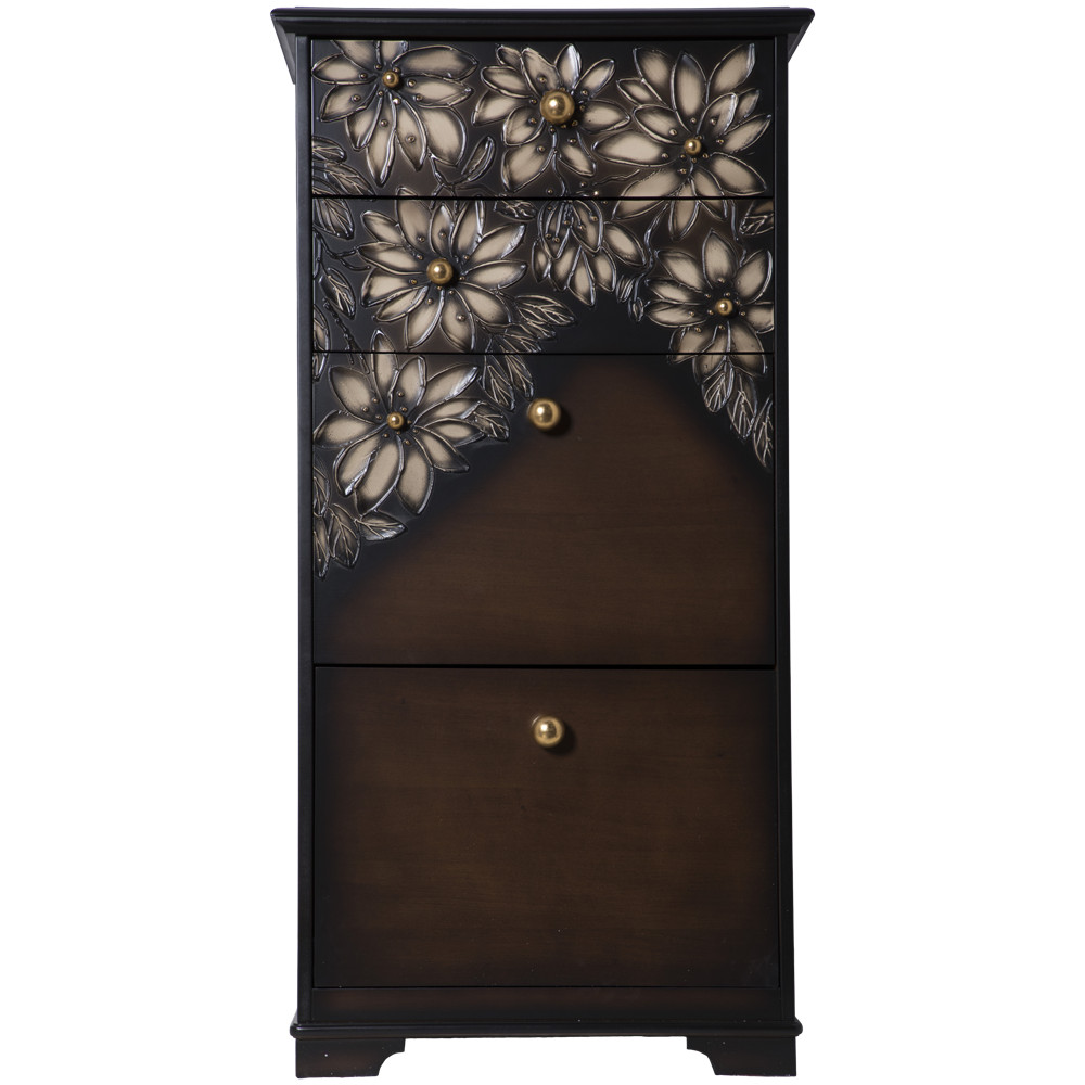 11619 Комод Терра-4 (с 4-мя ящиками) Каштан Амбер BOGACHO 4627196590281