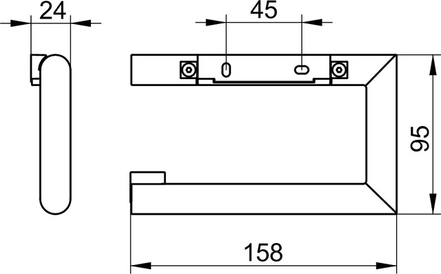 12862010000 Держатель для туалетной бумаги KEUCO Collection REVA - Вид №3