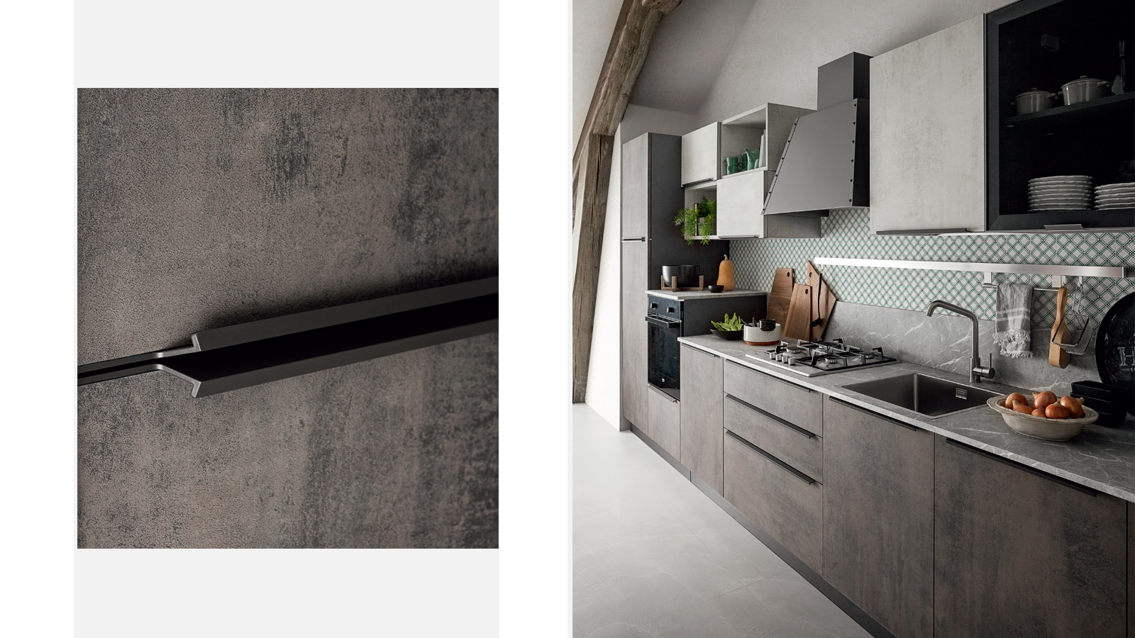Easy 018  Кухонный гарнитур Ar-Due Effetto cemento - Вид №1