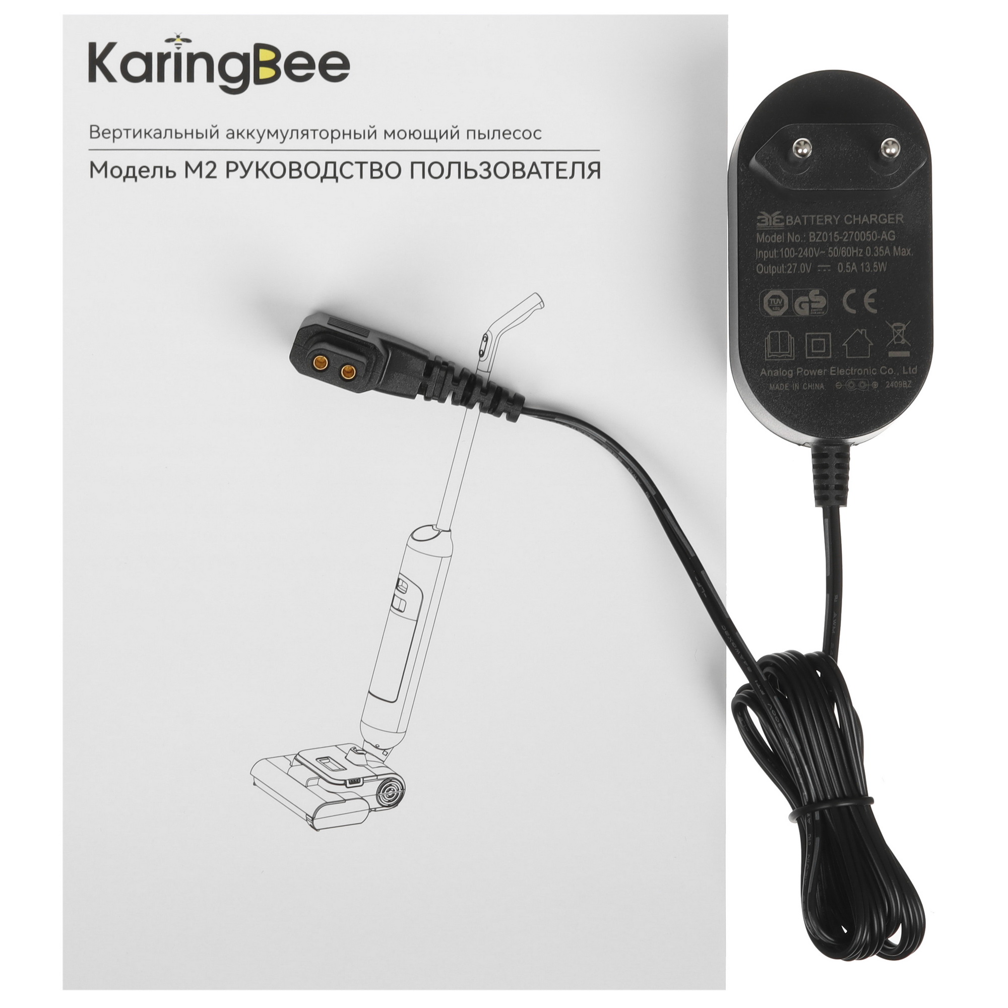 5604045 Моющий пылесос вертикальный   KaringBee M2  белый STDN-0003277 - Вид №12