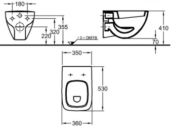 202160000 Подвесной унитаз настенный Белый Keramag  Германия  - Вид №2