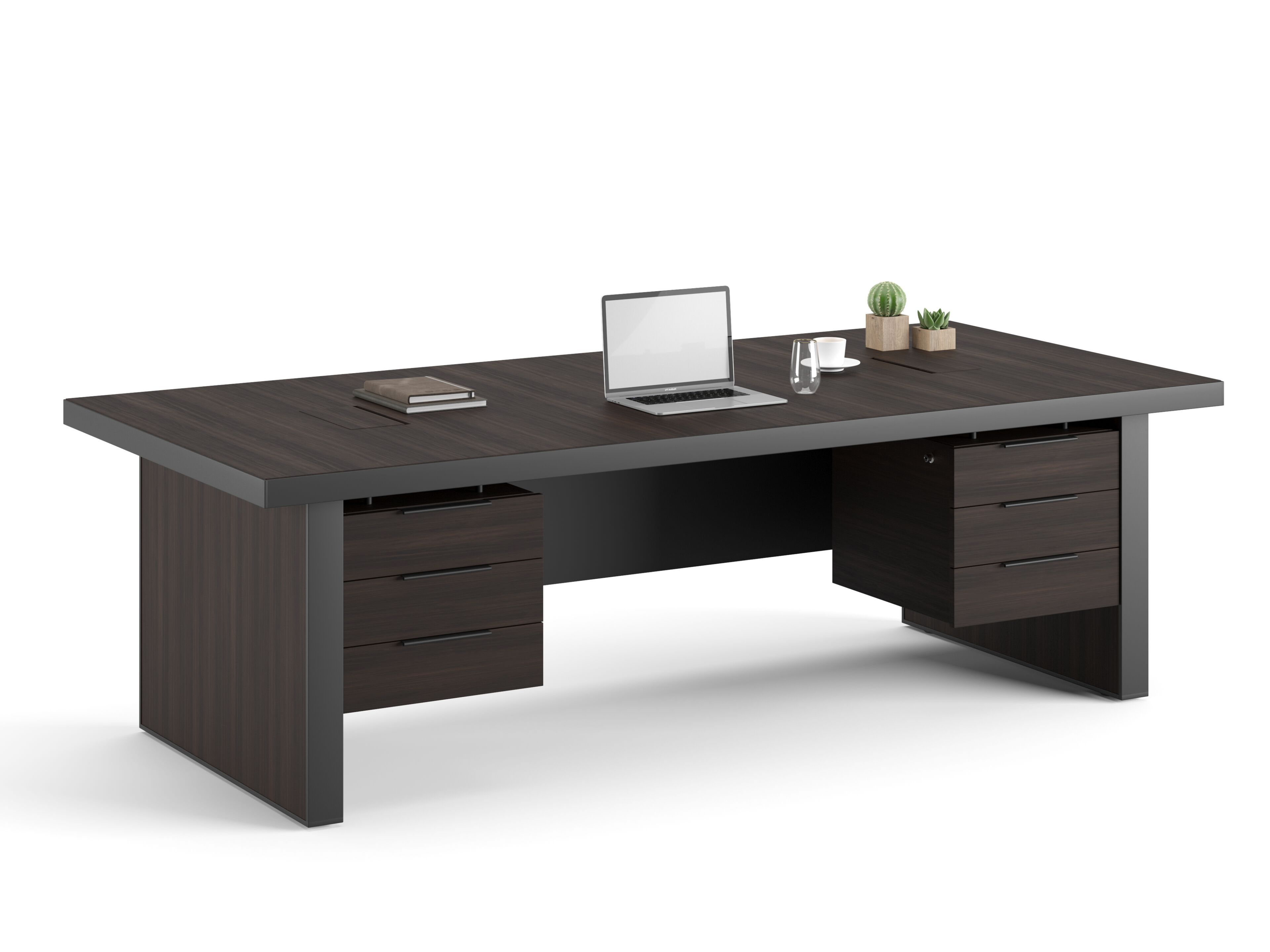 Деревянный направленный прямоугольный стол с ящиками Ersa Meiro ARCH-00093649 - Вид №1