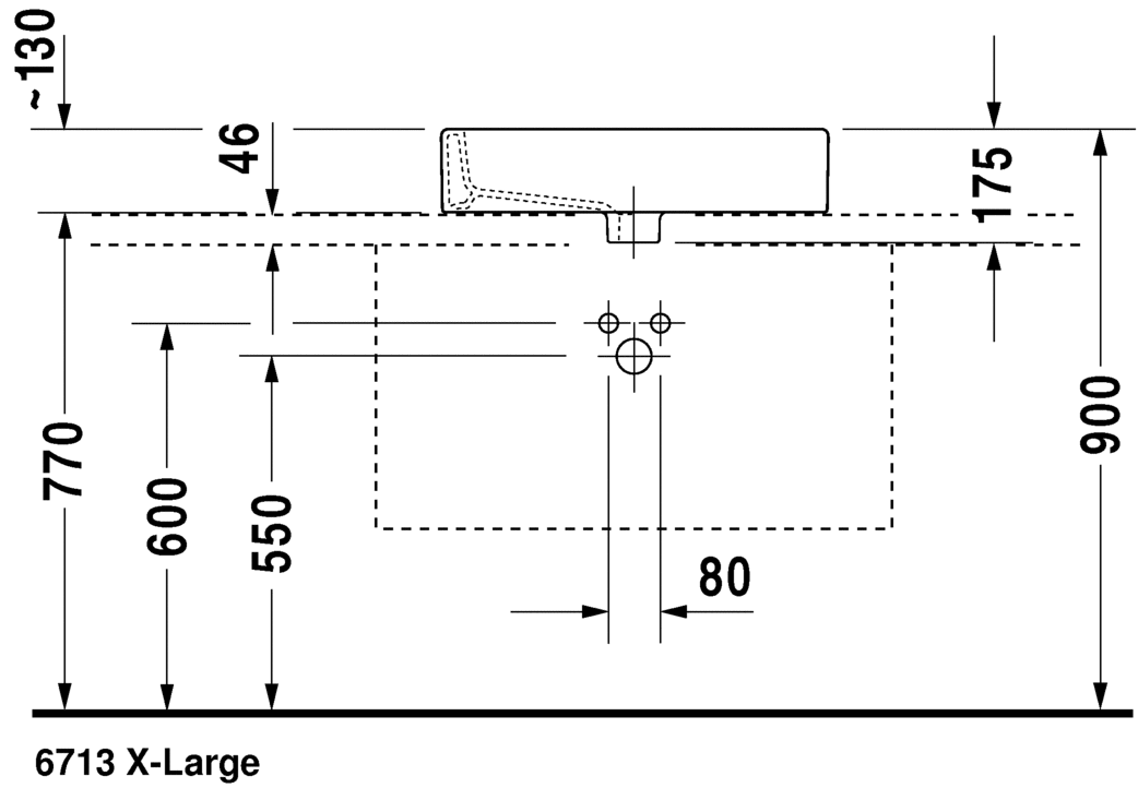 0452600000 Подвесная раковина настенная овальная Duravit Vero - Вид №4
