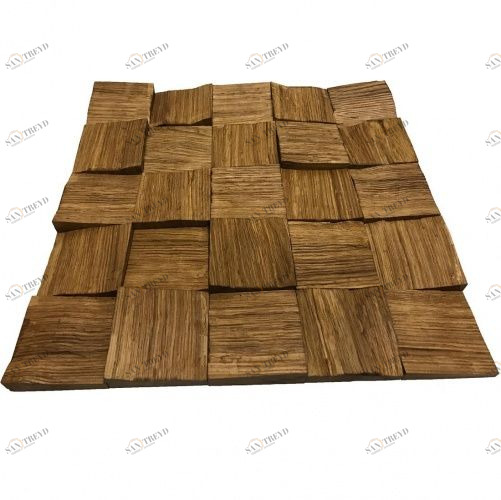 Мозаика и 3D панели из дерева Tarsi 3D 3d Колотый 2.0.2.1 Дуб Селект 3д (мозаика панели), рельефная (3Д (мозаика панели), Рельефная) 300х300 мм 1401100070