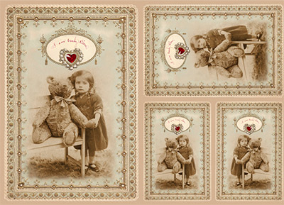 007584 Декупажная карта 21 x 29.7 см "Первая любовь мини" Чип-Арт 