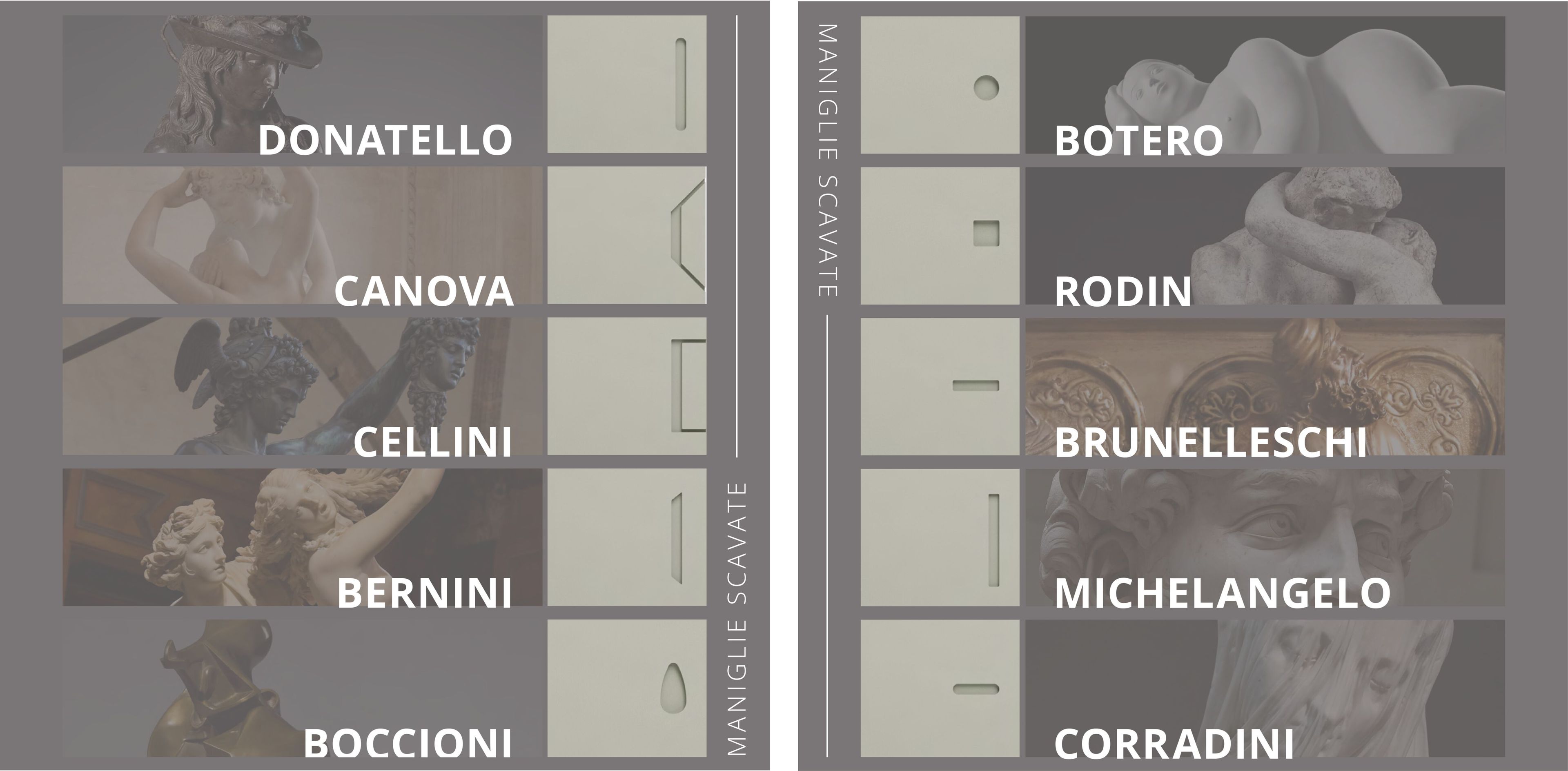 Пантографическая ручка PIVATO le porte выдолбленные ручки ARCH-00013272 - Вид №2