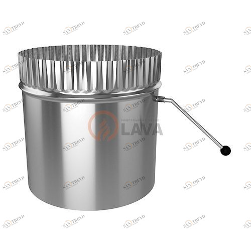 Шибер поворотный LAVA 130, нерж. 304 (0,8) 3338