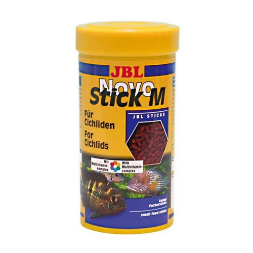 ПР0024833 Корм для рыб NovoStick M для плотоядных цихлид в форме "палочек", 1000мл (460г) JBL 