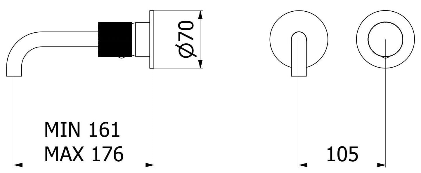 Смеситель для раковины с 2 отверстиями и автоматическим сливом IB Gatsby ARCH-00001607 - Вид №4