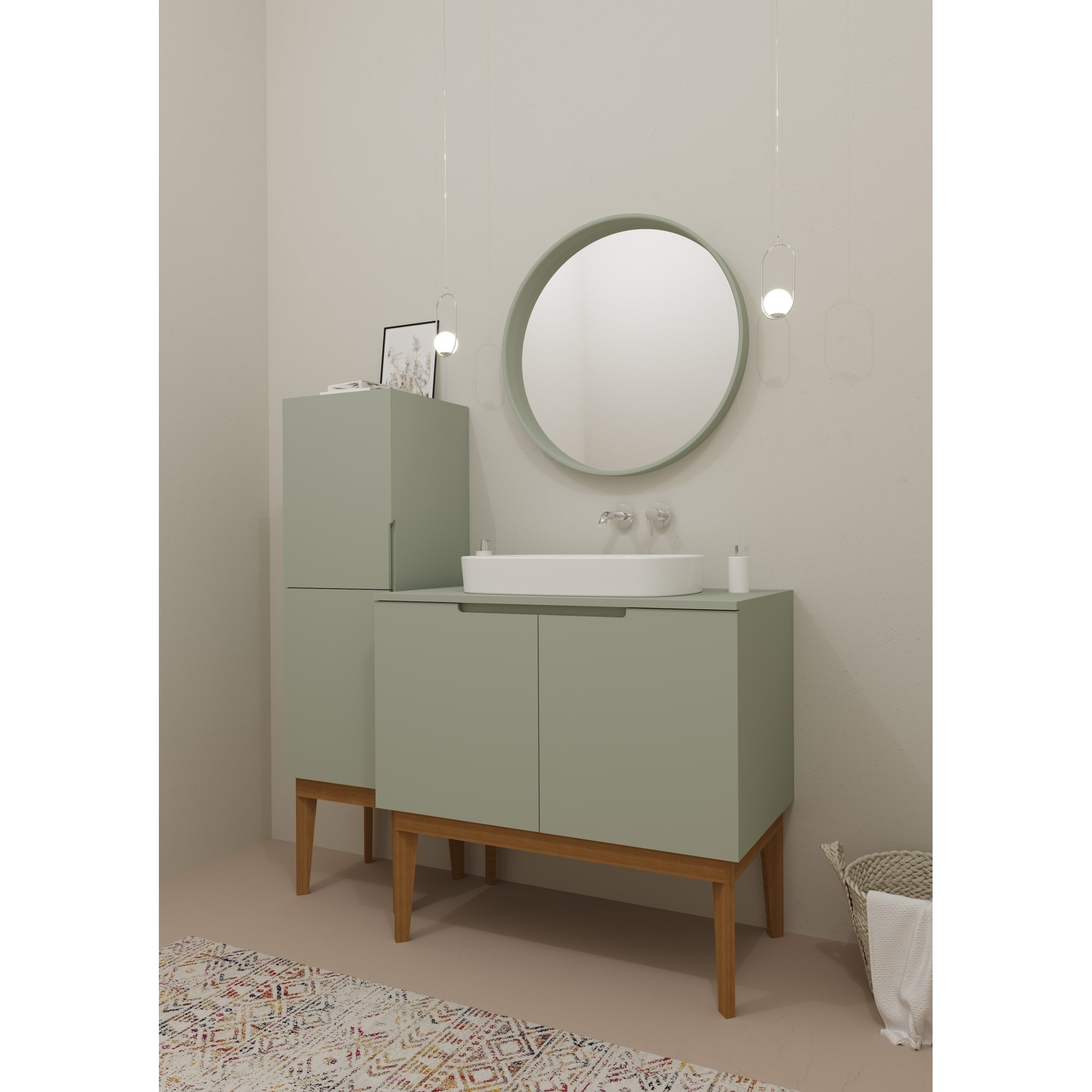 82382005 Зеркало «» Ø66 см цвет олива Купер Santreyd - Вид №5