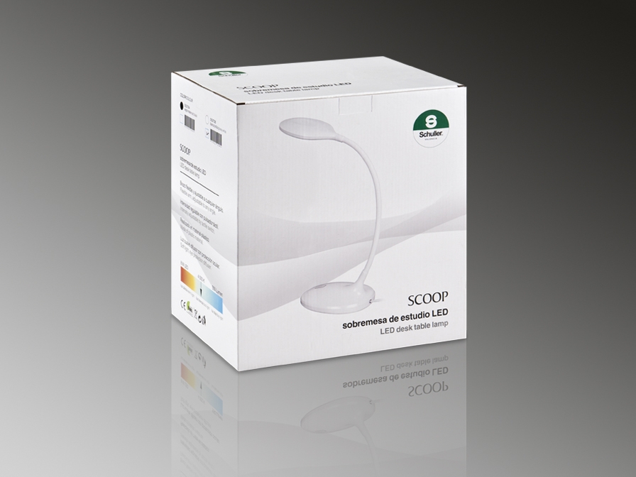 033996 Настольная лампа LED белая Schuller Scoop - Вид №1