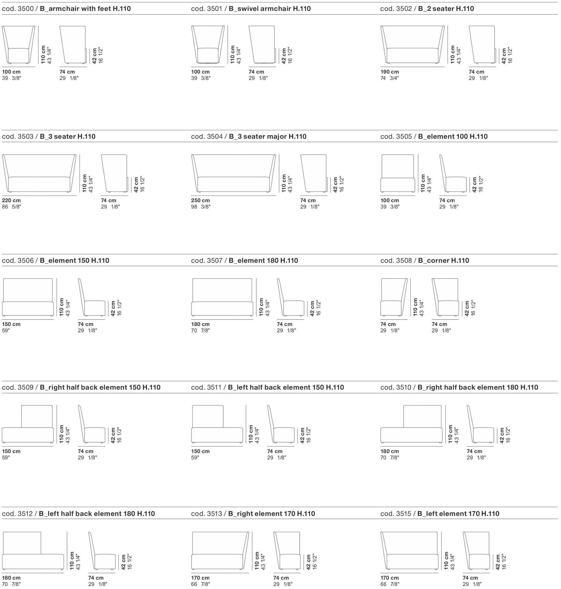 La Cividina Модульный диван на контракт Velour sun-id-1410658 - Вид №11
