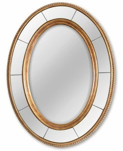 Зеркало настенное овальное 84х63,5 см античное золото Lorena Gold ART-ZERKALO ДИЗАЙНЕРСКИЕ 00-3884114 Зеркальный;золото