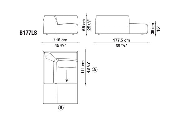 Модульный тканевый диван B&B Italia ARCH-00007652 - Вид №6