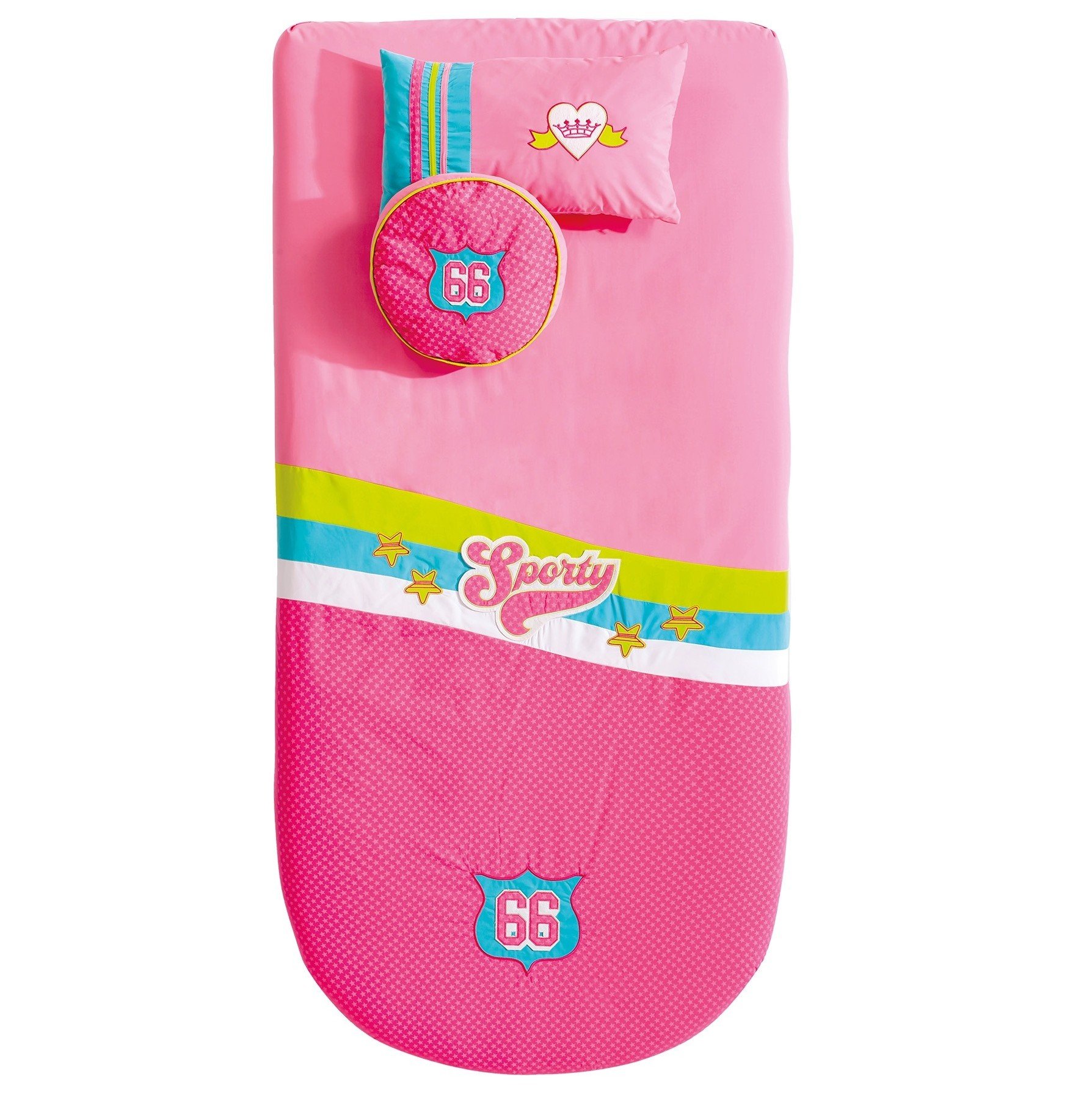 Покрывало детское 90х200 см с 2 подушками розовое BiPinky CILEK  00-3832455 Розовый Santreyd  - Вид №1