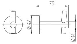 Paini Pixel 81CR011 крючок для халата - Вид №1