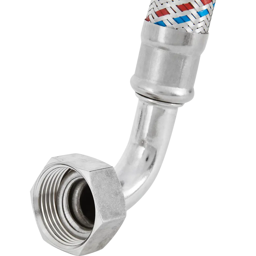 Гибкая подводка для воды ДТРД 1"x1" гайка угловая - штуцер 100 см STLM-2192768 - Вид №3