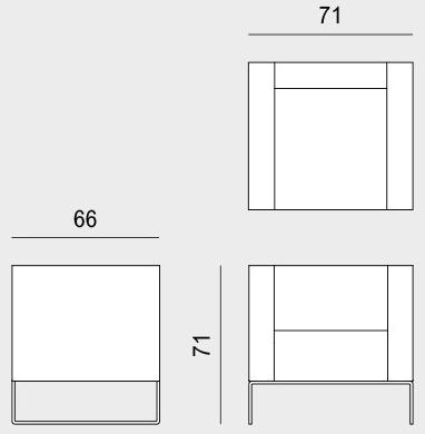 Viganò Кресло с обивкой из ткани с подлокотниками Cubino sun-id-1455064 - Вид №3