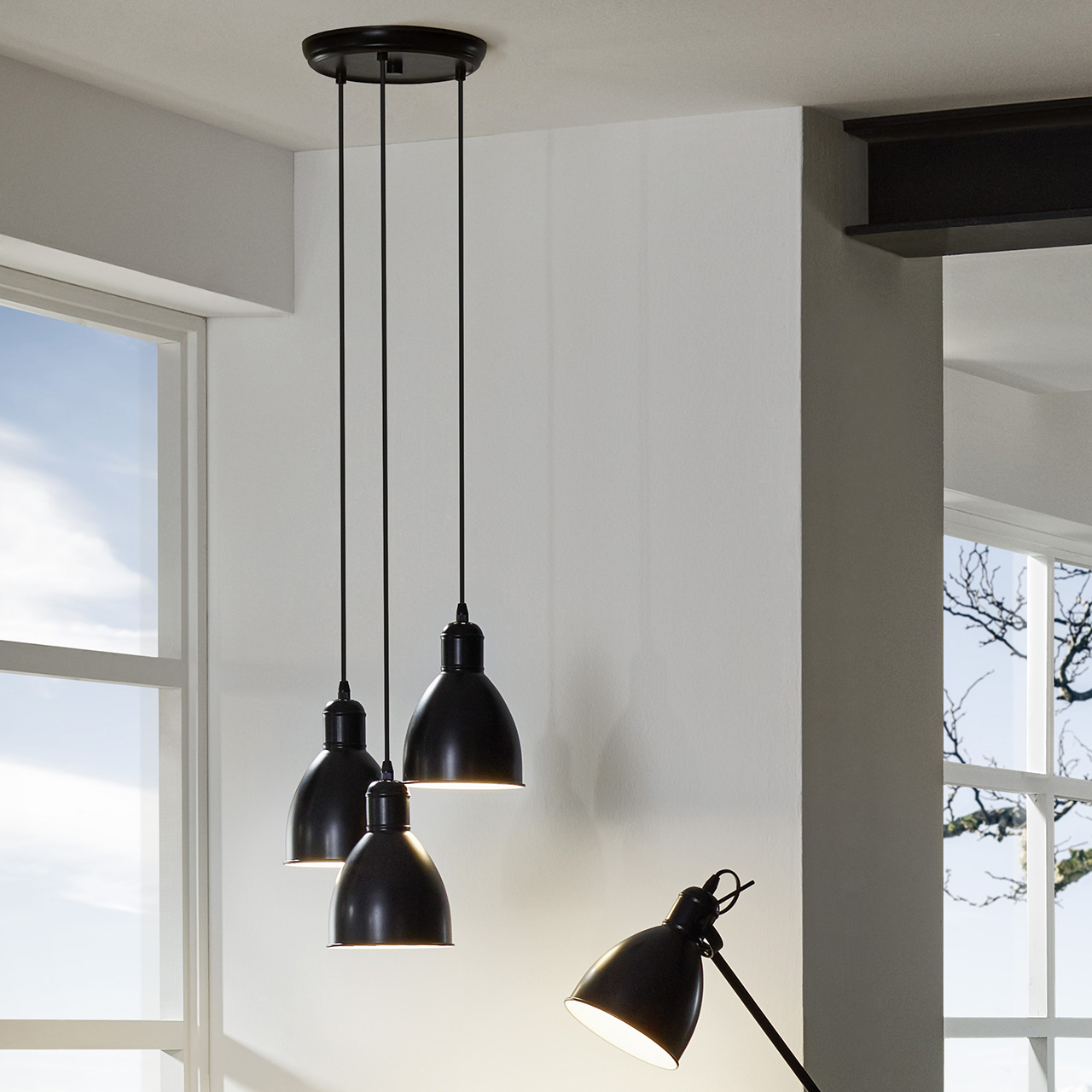 Подвесная люстра Eglo Priddy 49465 EGLO PRIDDY 057028 Черный  - Вид №1