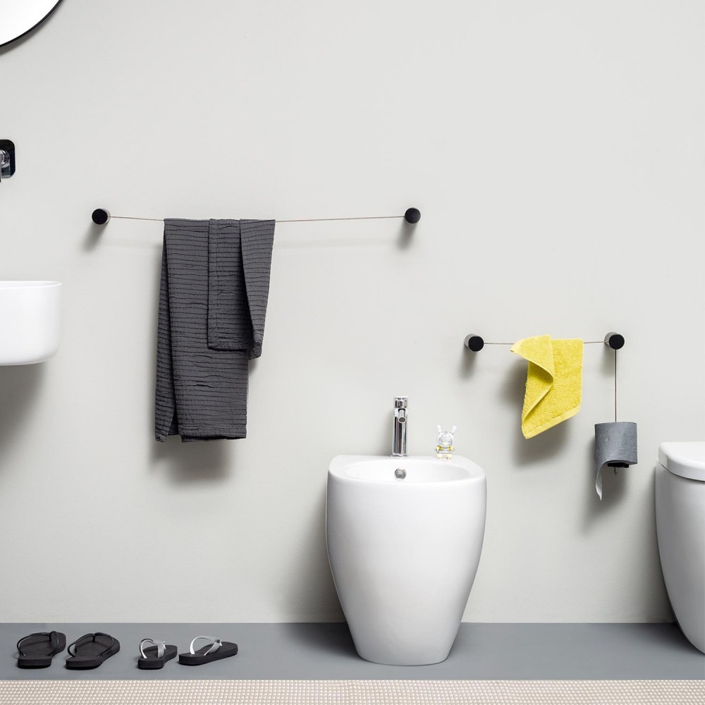 EVDTPK42EVER Life Design Porta salviette doppio e porta rotolo - Dot  Непрозрачный белый 