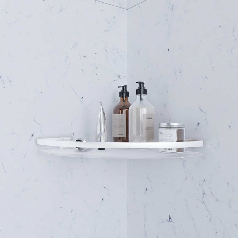 A7456100 Полка угловая стеклянная алюминий AM.PM Sense L 