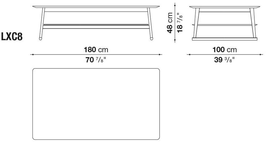 Maxalto Прямоугольный журнальный столик из дуба Recipio sun-id-1392358 - Вид №3