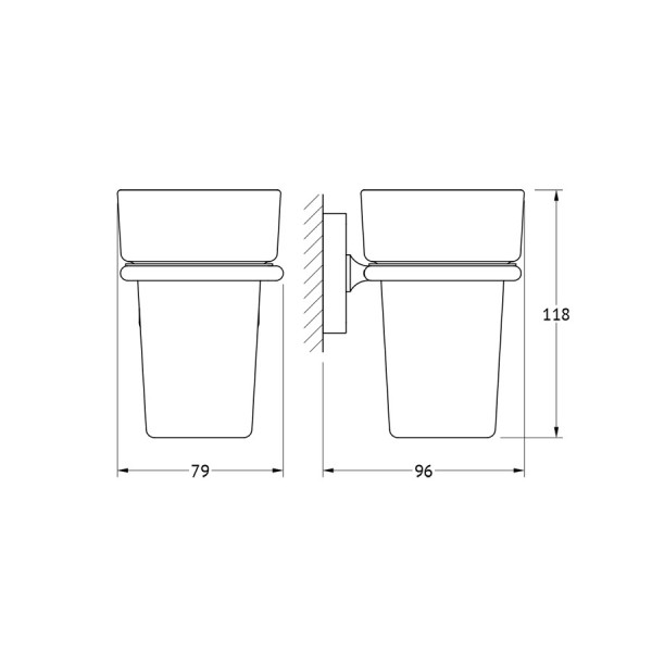 Держатель с матовым стаканом Ellux AVANTGARDE AVA 006-C02 sun-id-561291 - Вид №1