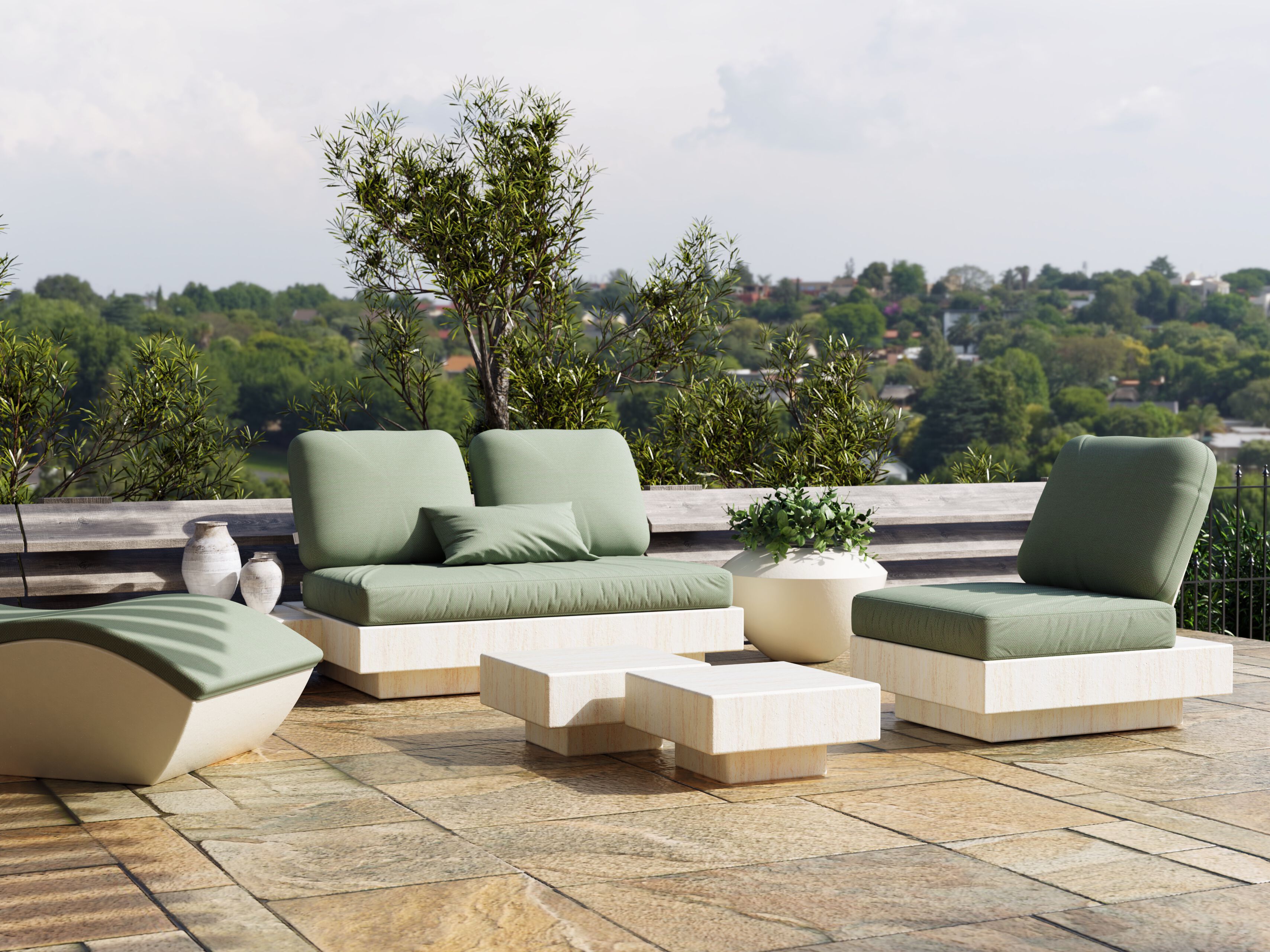 Садовый диван из стекловолокна и Sunbrella® GANSK ARCH-00105672 - Вид №11