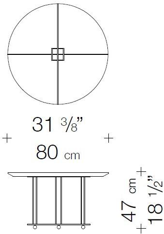 Garbarino Круглый лакированный журнальный столик Aureola Aur cf4 c  - Вид №2